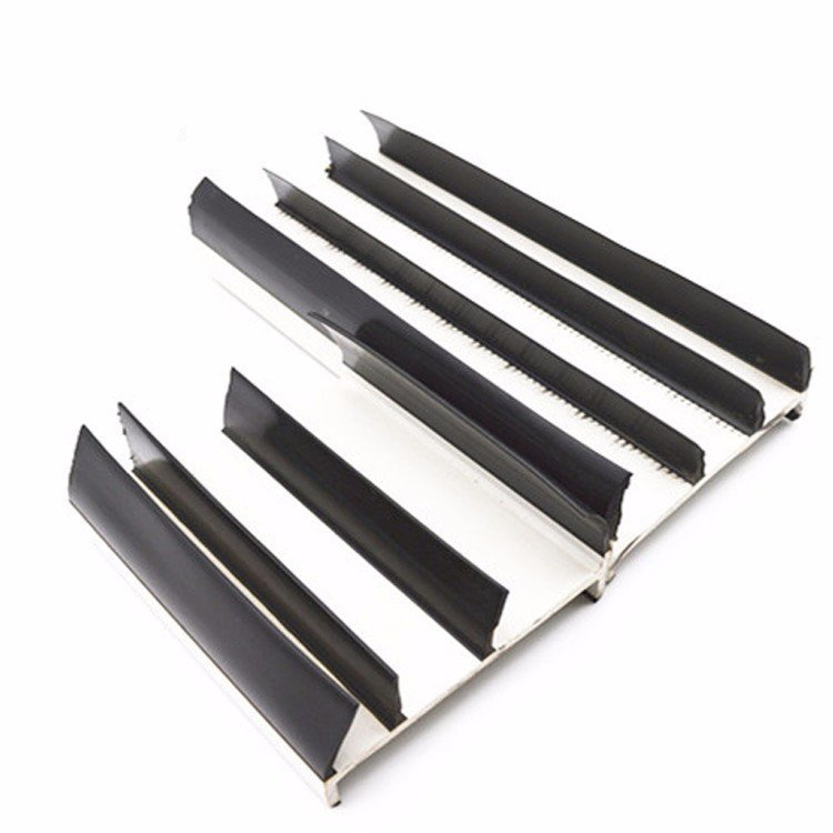 Black and white plastic strip