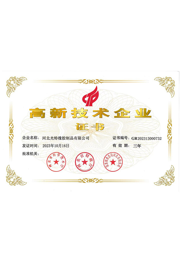 高新技術(shù)企業(yè)證書