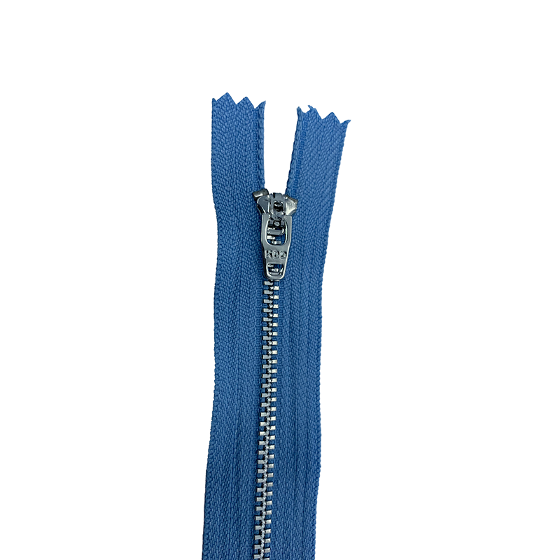 Metal zippers for trousers