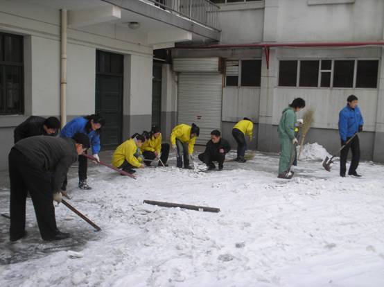 共青團(tuán)員掃雪破冰，共建康華美麗環(huán)境！