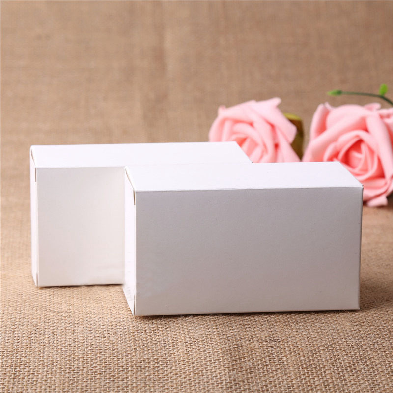 Multi-purpose white cardboard box in stock, customizable color, blank neutral small white box, kraft paper packaging box, logo printed