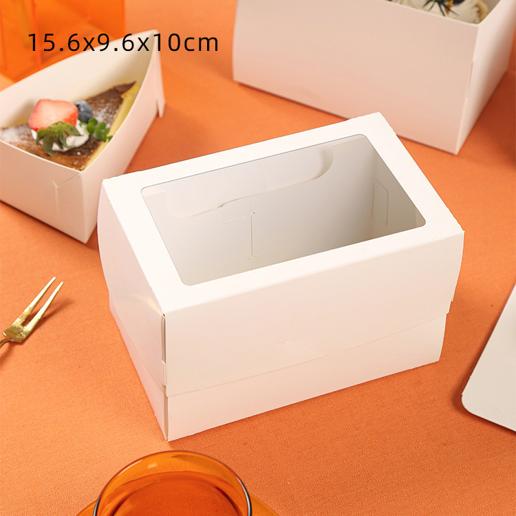 French triangular cut mousse cake box 4-inch Basque cake packaging box 6/8-inch cut dessert packaging box