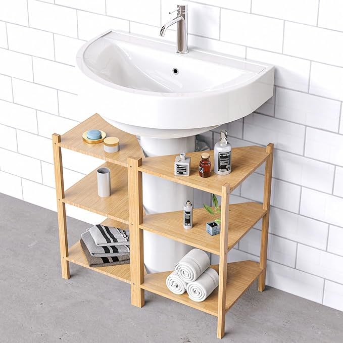 Bamboo Corner Shelf