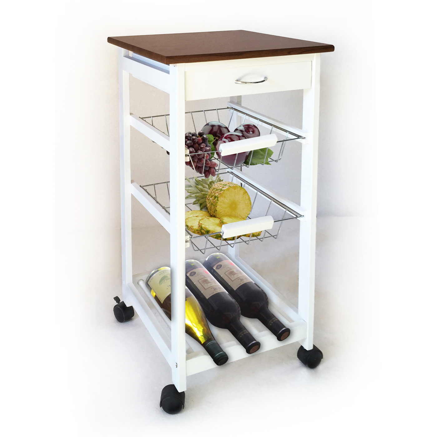 Wooden Rolling Cart
