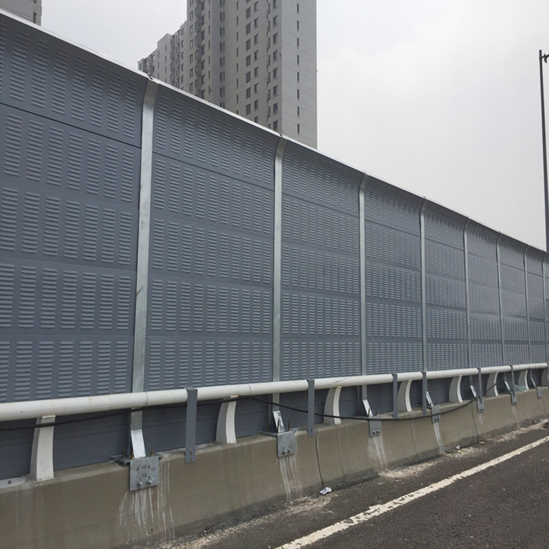 Aluminum noise barrier sheet road sound reduction system speedway noise barrier
