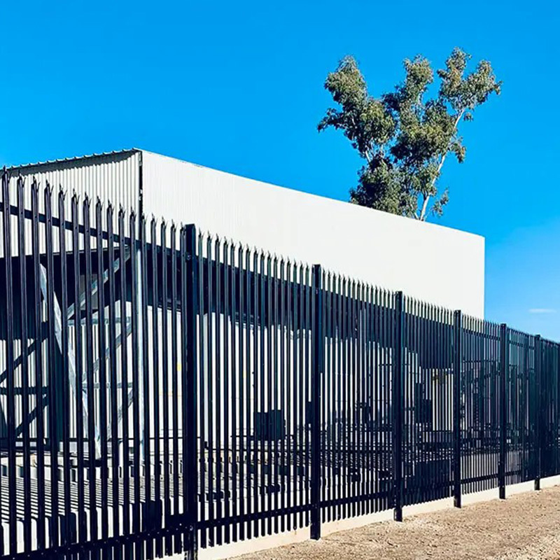 Supplier Design Durable Euro Palisade Security Fencing iron fence heavy duty H post European style