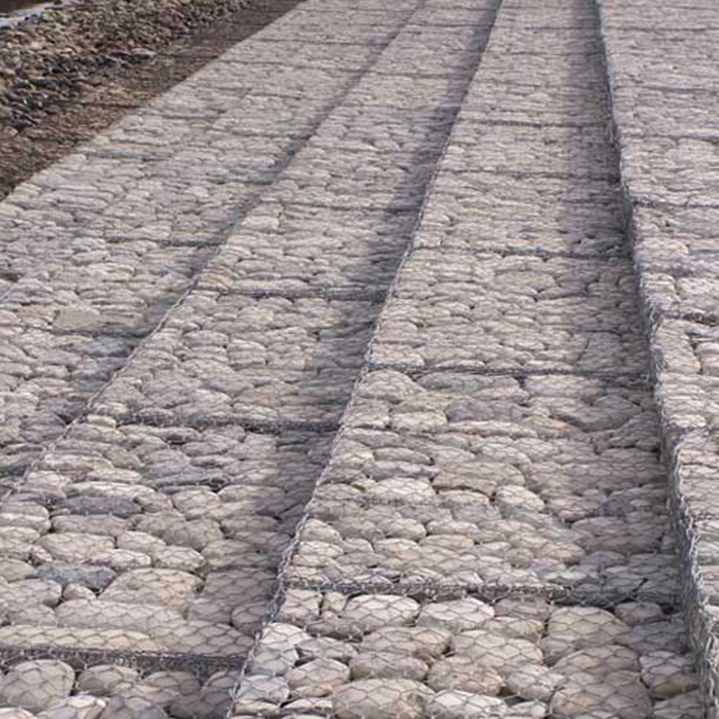 Hot dipped galvanized Double Twisted Hexagonal Mesh Gabions antirusting woven basket gabion for river bank