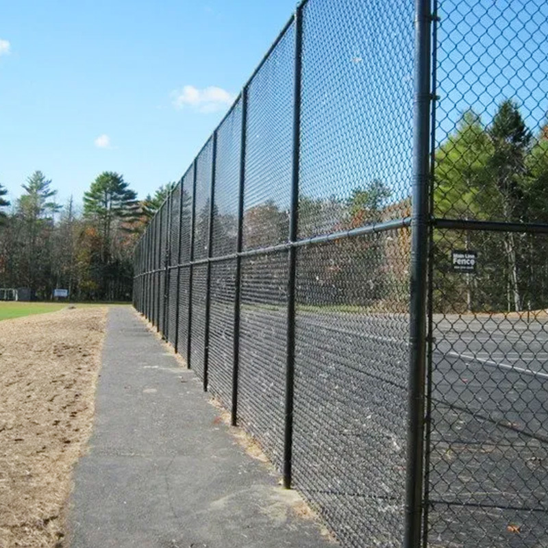 Easily Assembled Stadium fence Chain Link Metal Fence And Gate PVC coated Cyclone fencing