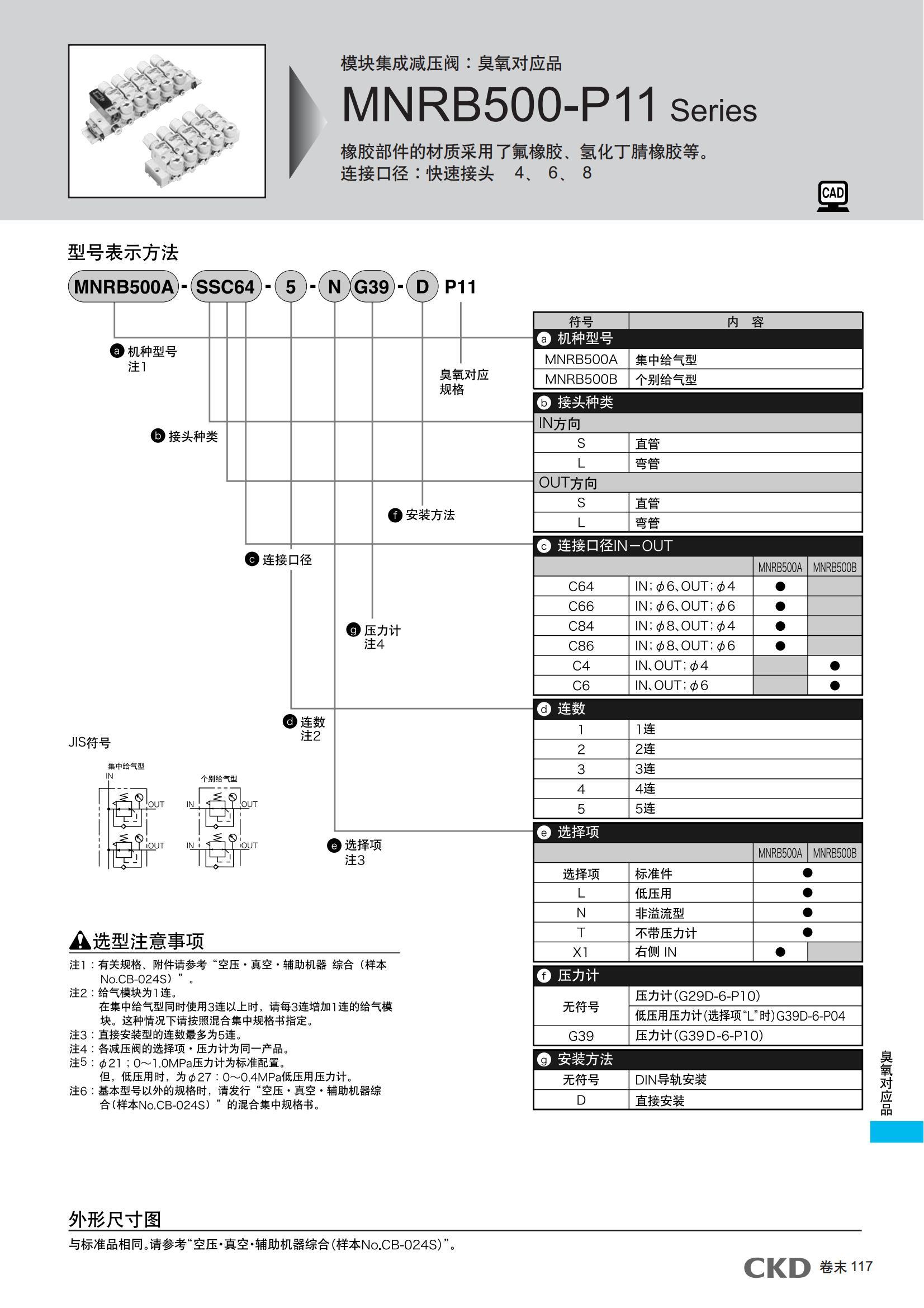 減壓閥MNRB500B-SSC6-1-D