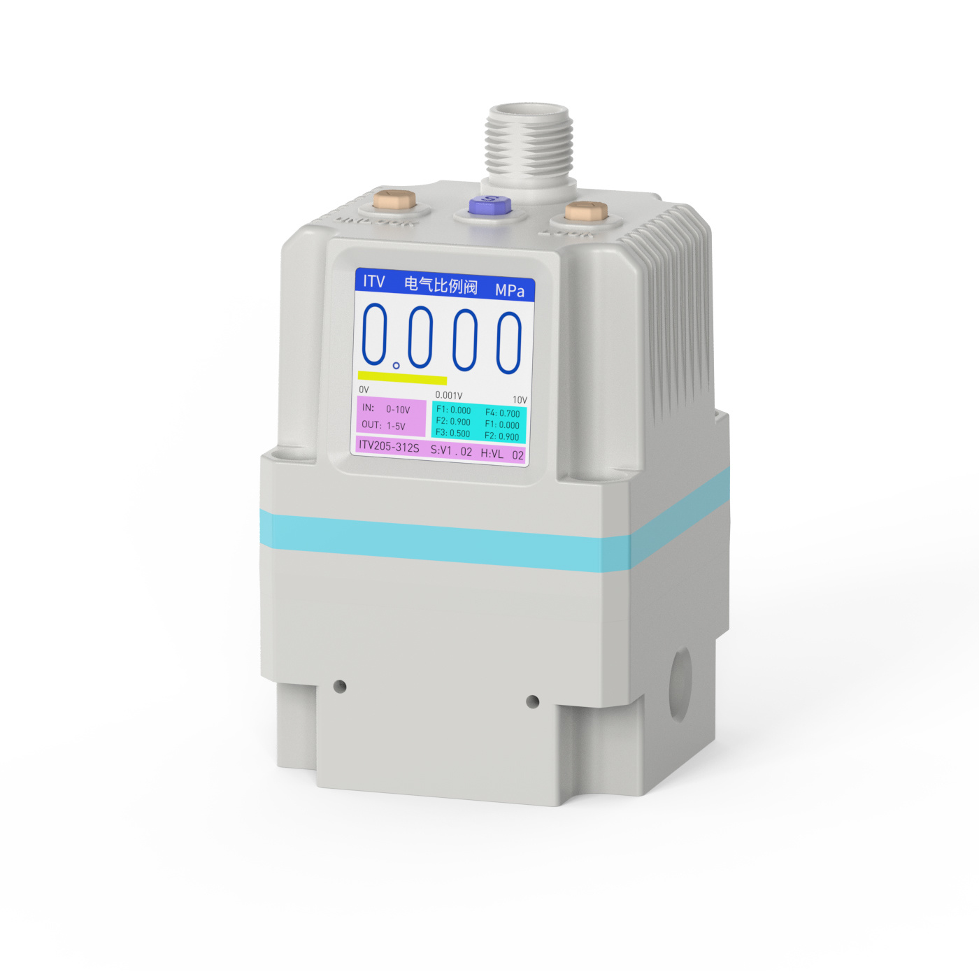 電氣比例閥 ITV系列 1000型 精度1KPa 支持RS485通訊 液晶屏幕顯示