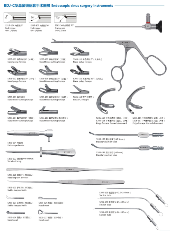 BDJ-C型鼻竇鏡配套手術(shù)器械