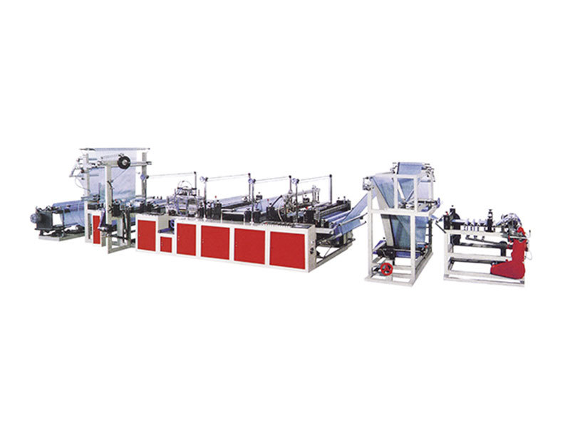 Threading rolling garbage bag making machine