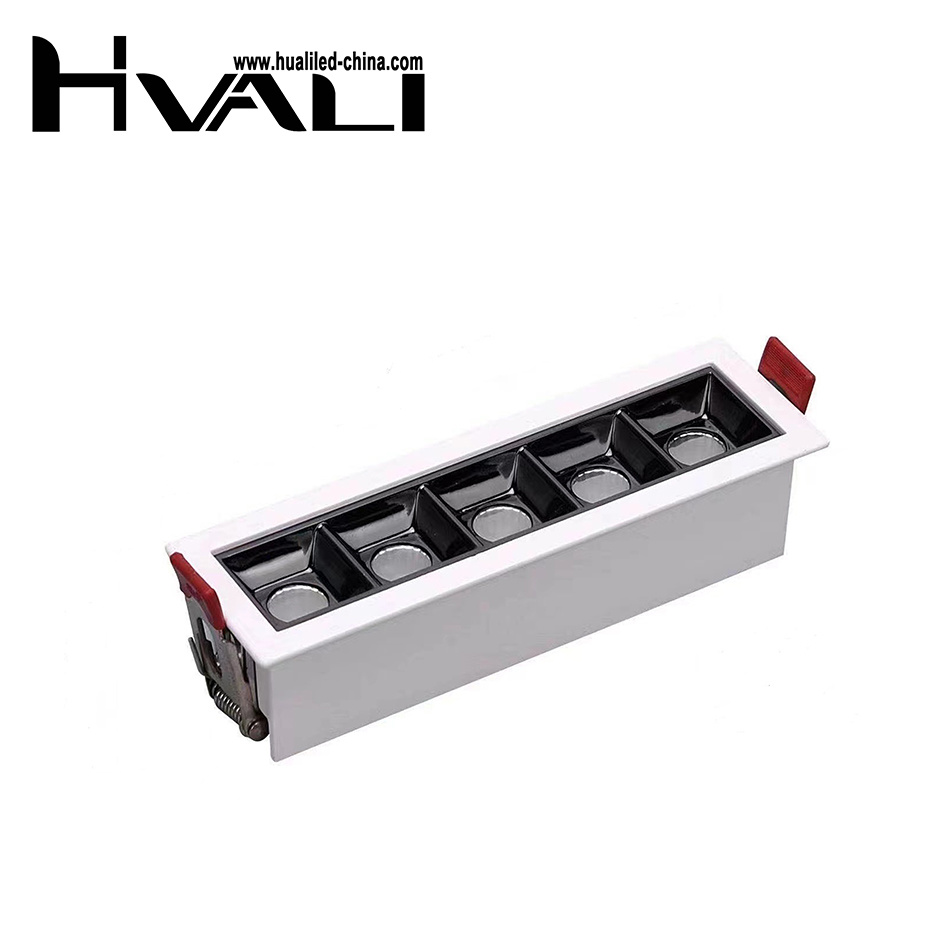 HUALI Long Lifespan Recessed Indoor Hospital School Office 10W 20W 30W LED Linear Downlight