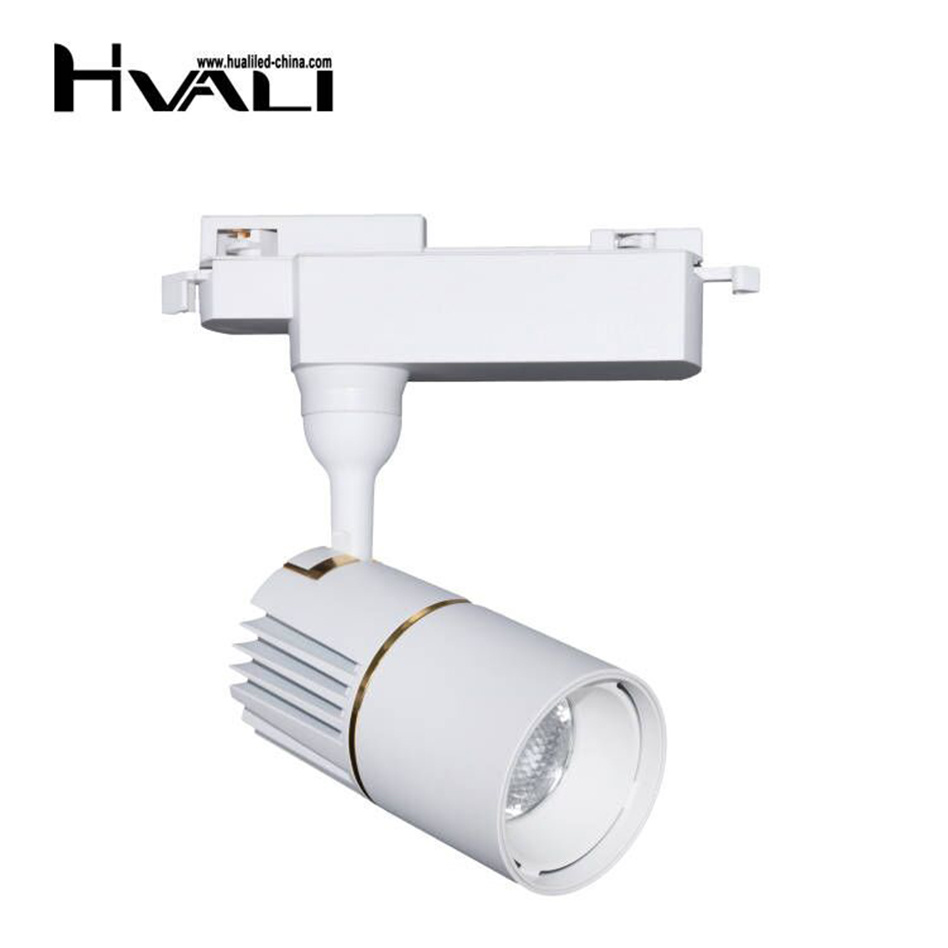 华利现代铝合金高流明Ra90 COB聚光灯25W 35W 45W商用Led轨道灯