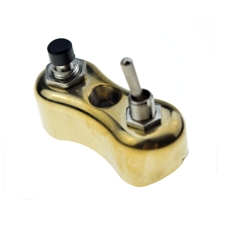 Motorcycle Custom Switch Handlebar Brass Switch Momentary ON-OFF-ON Button