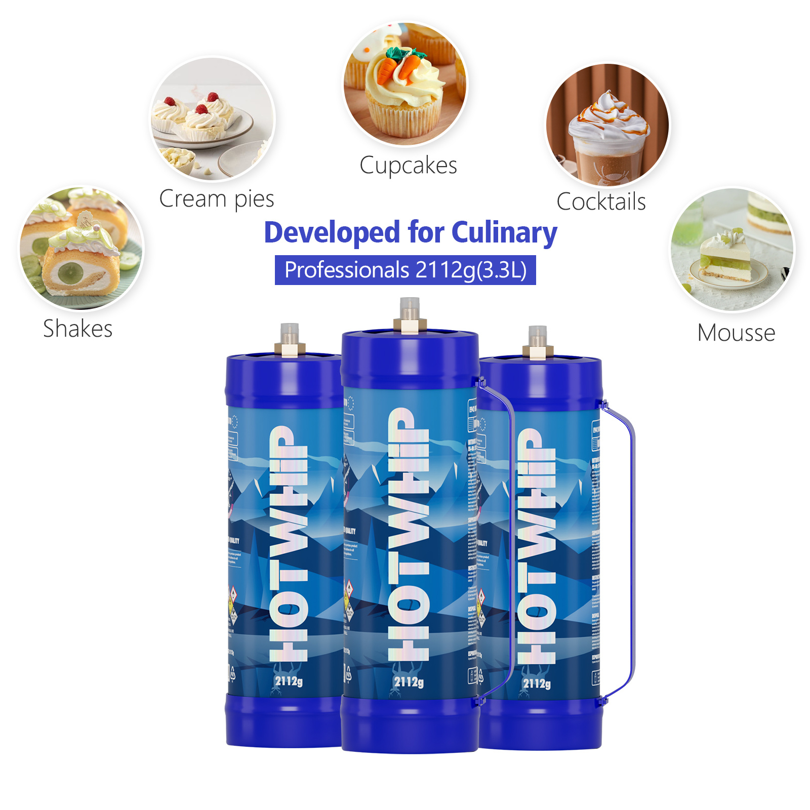 Hotwhip 700g Cream Gas Large Tank Whip Creme Charger 1.1L-Hunan Huiteng ...