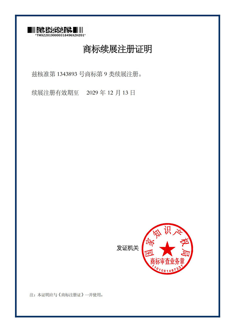 Trademark Certificate