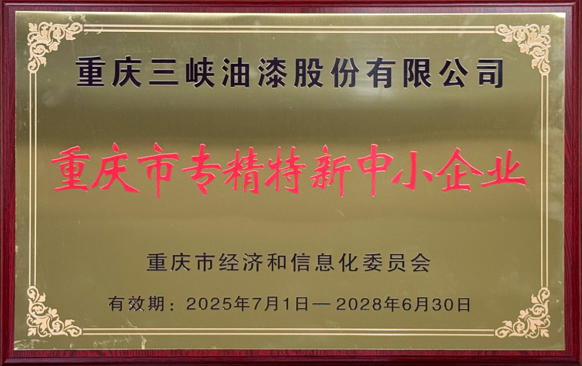 重庆市专精特新中小企业