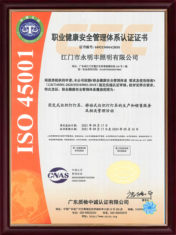 ISO 45001 中