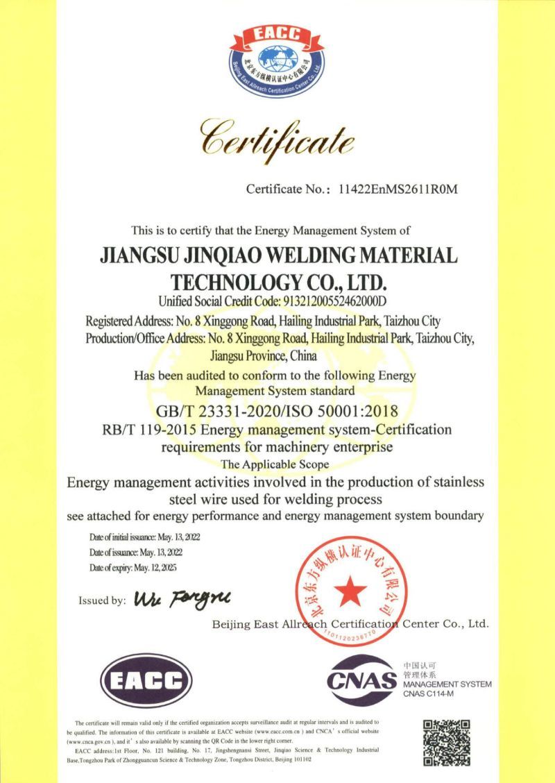 Energy System Certificate