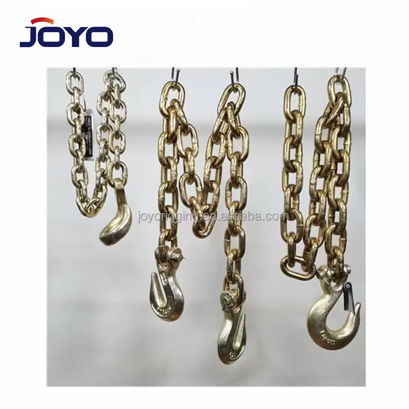 Yellow plated US type G70 Towing Chain with clevis slip_Qingdao Huazhuo ...