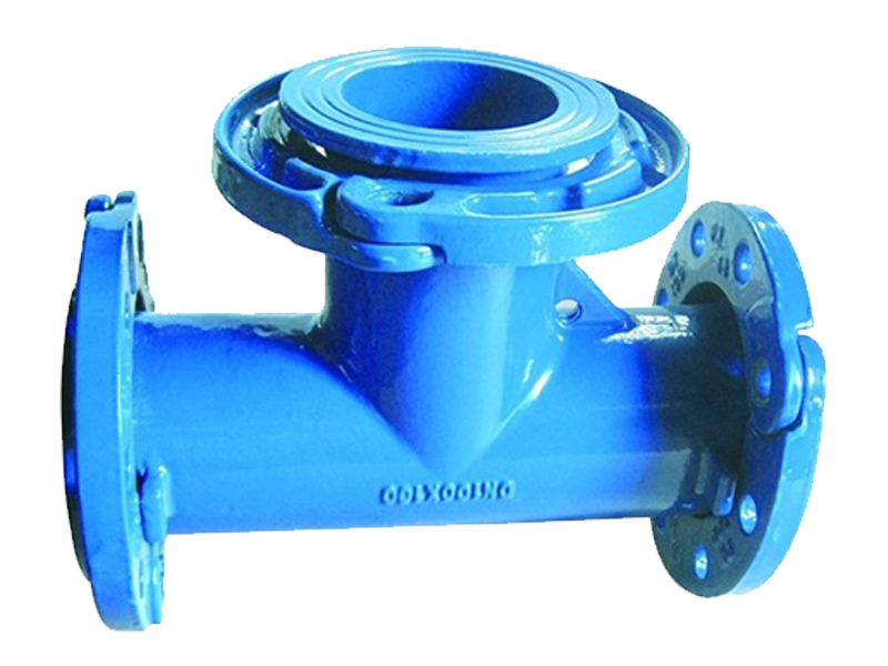 EN545 Standard Ductile Iron Pipe Fittings All Loosing Flange Fitting Flanged Tee