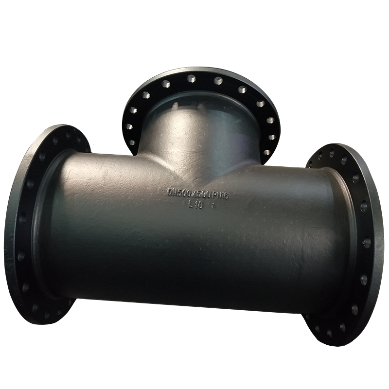 Custom Flanged Pipe Fittings Cast Ductile Iron All Flange Tee  For Industry water