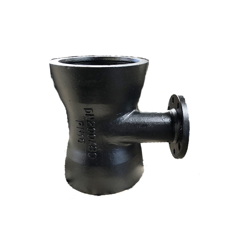 China Ductile Iron Pipe Fittings All flange tee for pipe