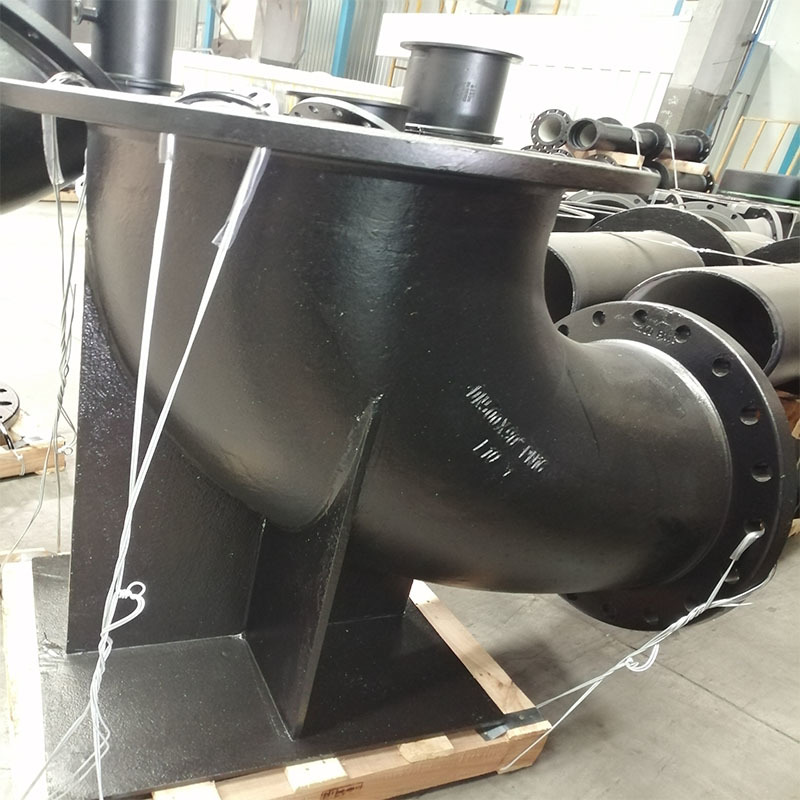 ISO2531 PN10 PN16 PN25 Ductile iron Double Flanged Pipe Fitting 90 Degree DI Duckfoot Bend