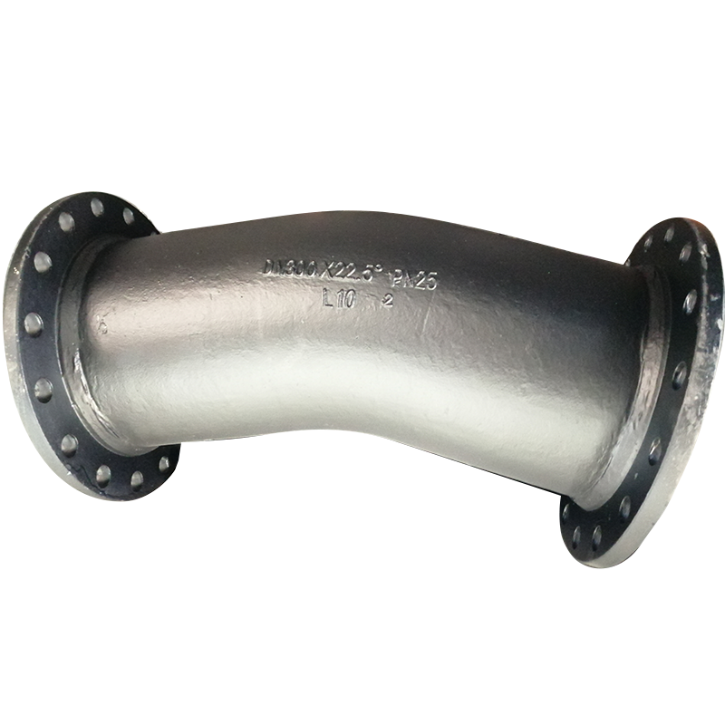 High quality ISO2531 cast iron flange ductile iron elbow 45 degrees 90 degrees 22.5 degrees cast iron flange tee
