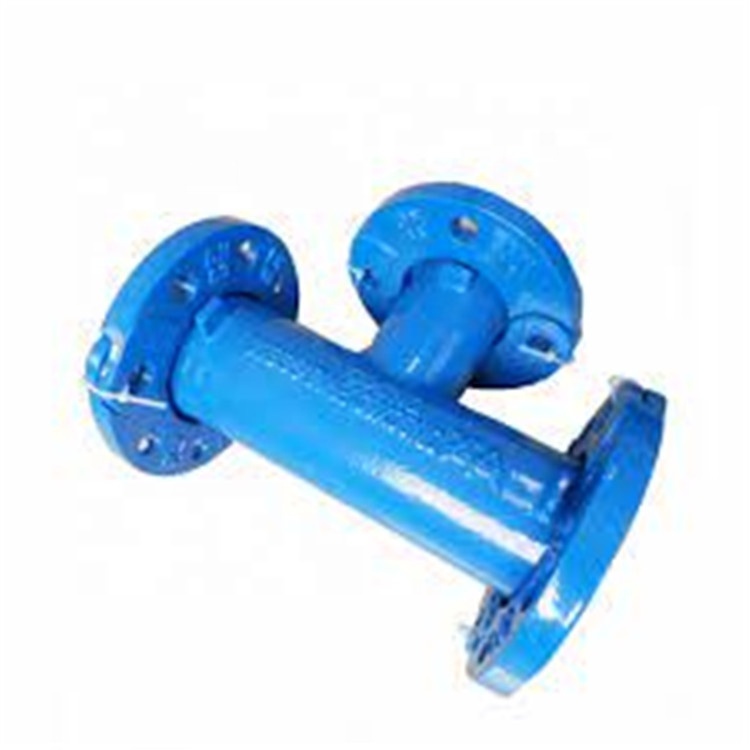 EN545 Epoxy Coating PN10/16 Ductile Iron Pipe Fittings all Loosing Flanged Tee