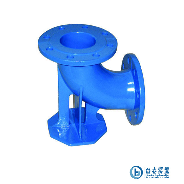 ISO2531 PN10 PN16 Ductile Iron Flanged Elbow 90 Degree Double Duckfoot Flanged Bend