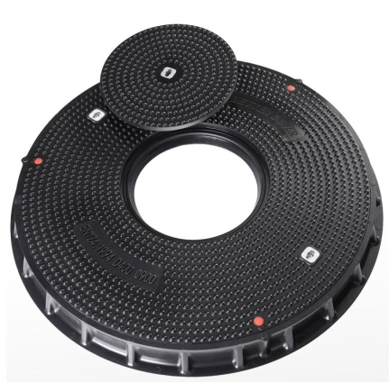 Gas station manhole cover installation