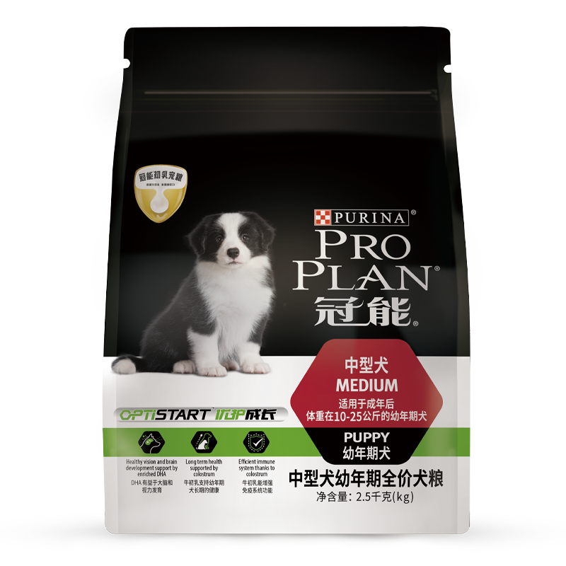 冠能中型犬幼年期全價(jià)犬糧2.5kg