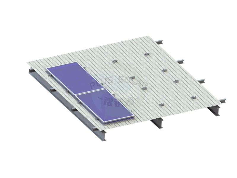 PLUS Solar - Pitched Metal Roof Structure No Long-Rail System