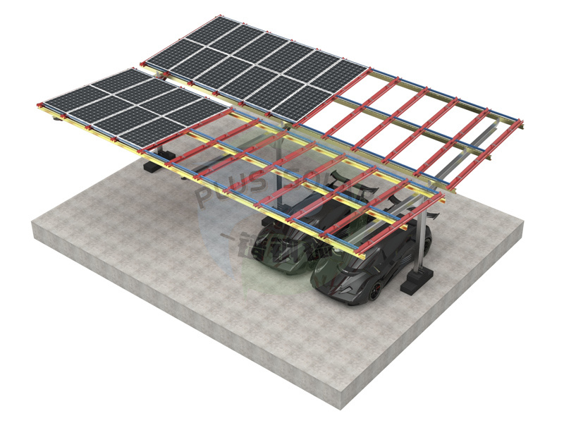 PLUS Solar - Carport PV Mounting System Structure with Steel material