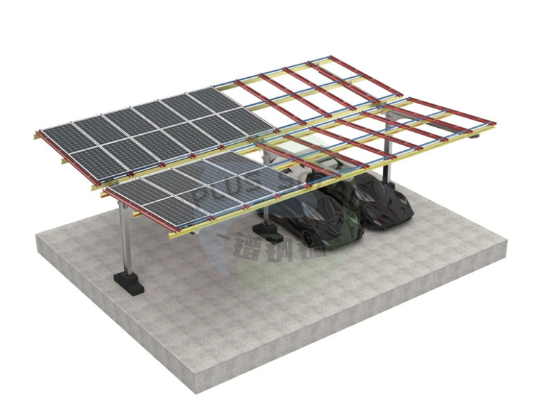 PLUS Solar - Carport PV Mounting System Structure with Steel material