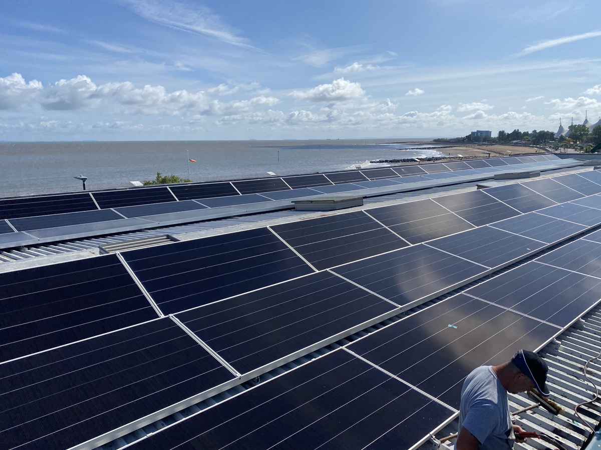 Solarsystem projekt Energie speicherung in Großbritannien