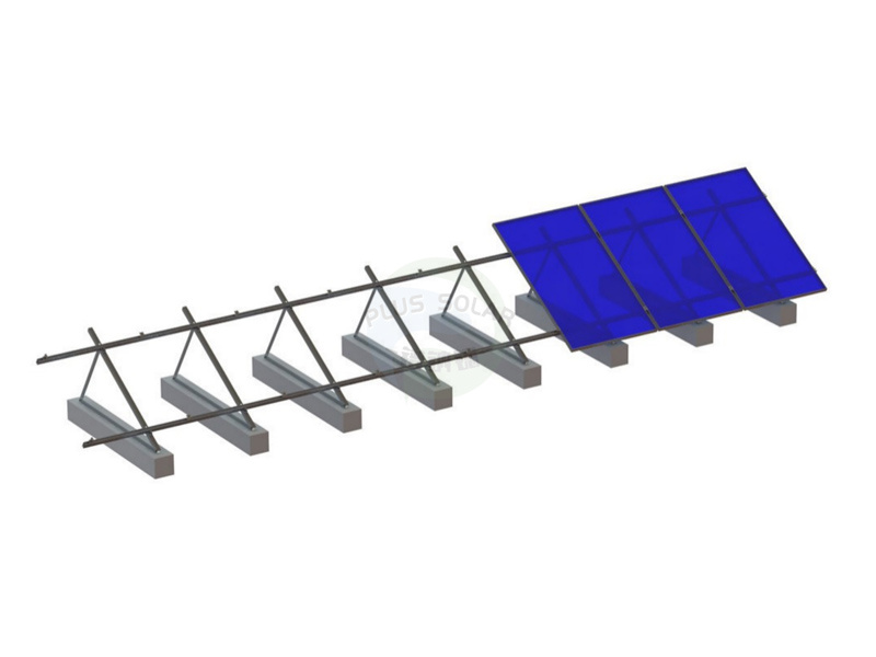 PLUS Solar-Estructura de soporte de triángulo de montaje de techo plano