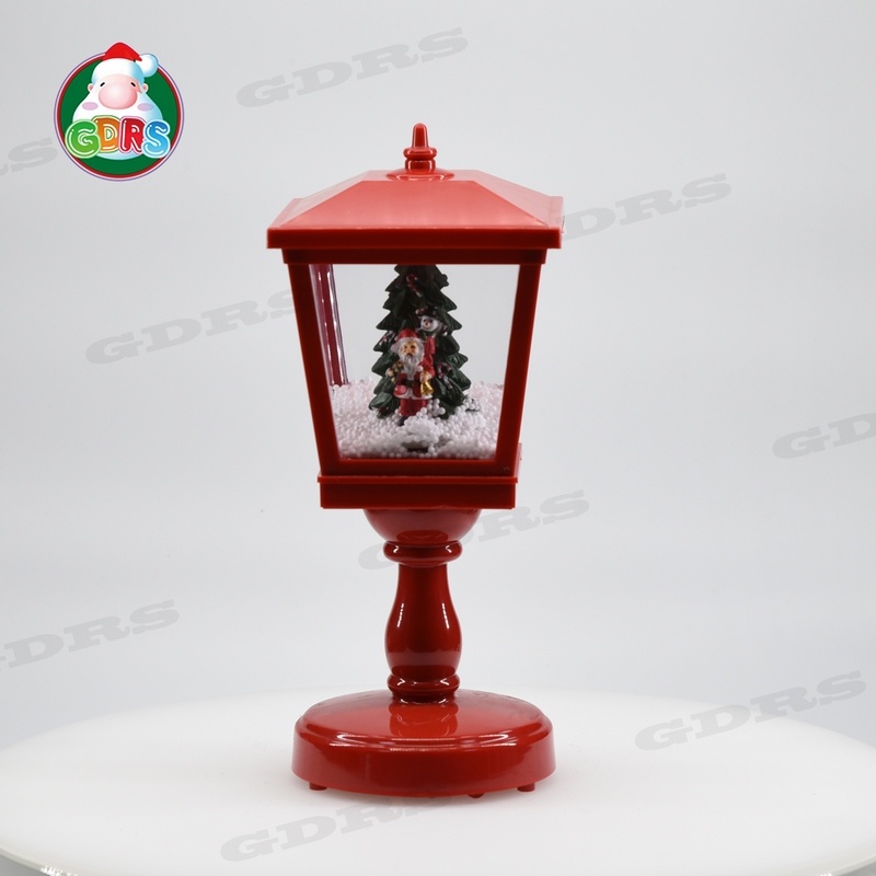 Table Model Red Snowing Lantern,68426P-T1S2