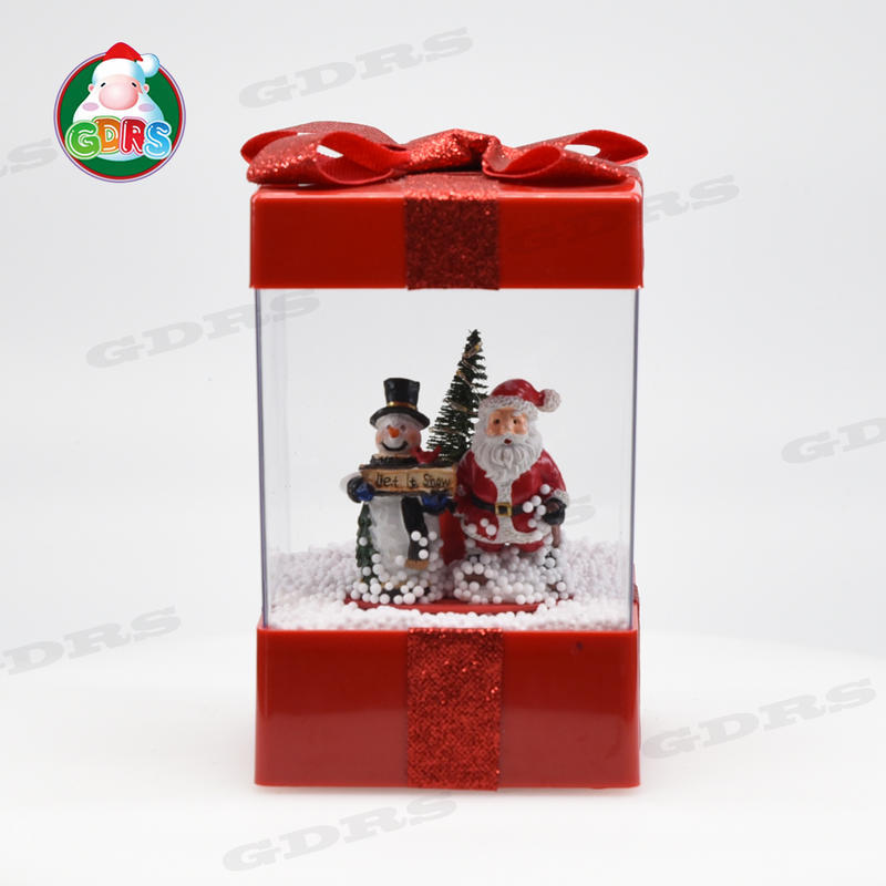 Red Snowing Lantern with Gift Box Shape ,68426P-P3S1