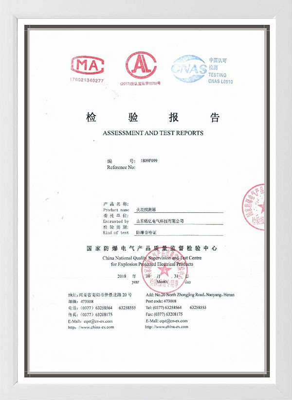 Spark detector inspection report2 Spark detector inspection report2
