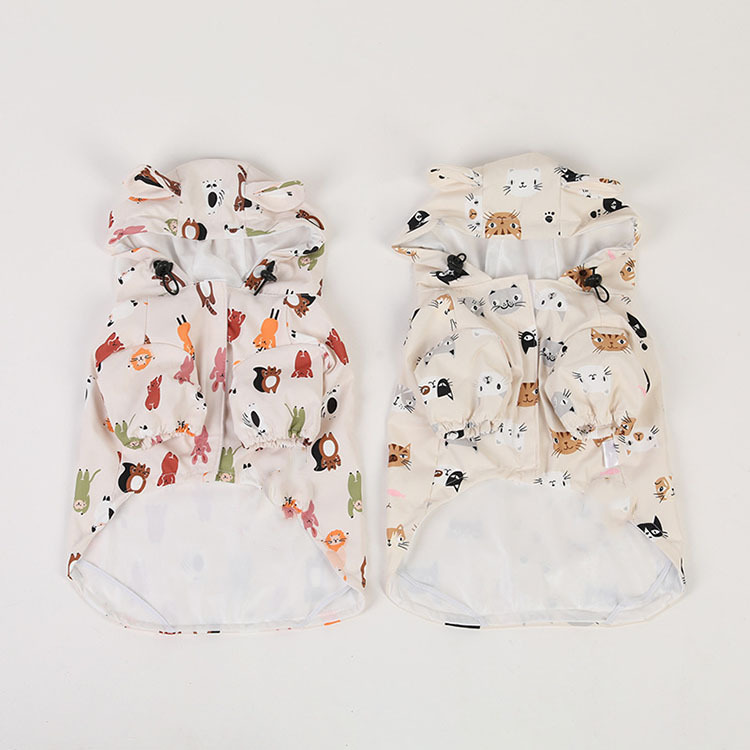 French Bulldog raincoat puppy waterproof bear clothes dog spring autumn thin small dog raincoat