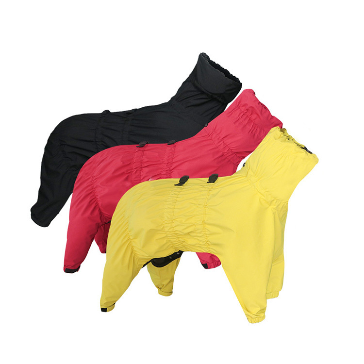 Hot selling four foot full bag raincoat waterproof big dog clothes pet raincoat