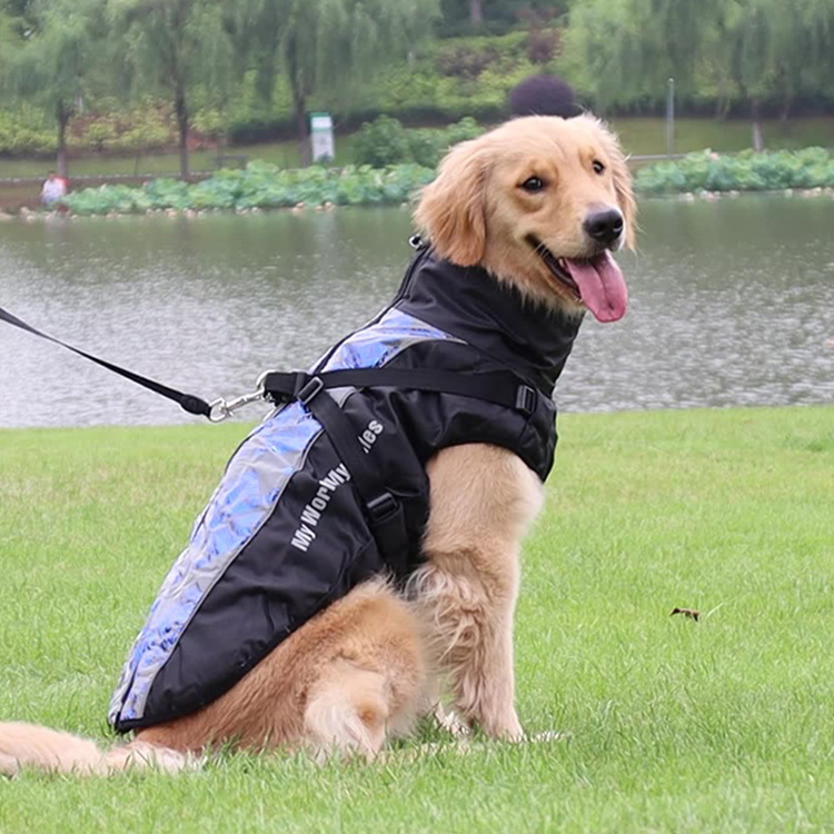 wholesale New winter waterproof reflective large stormsuit warm pet dog clothing
