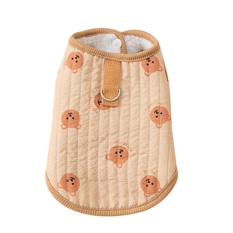 Hot Selling Lovely little bear vest small medium dog can tow teddy pet cotton padded clothes