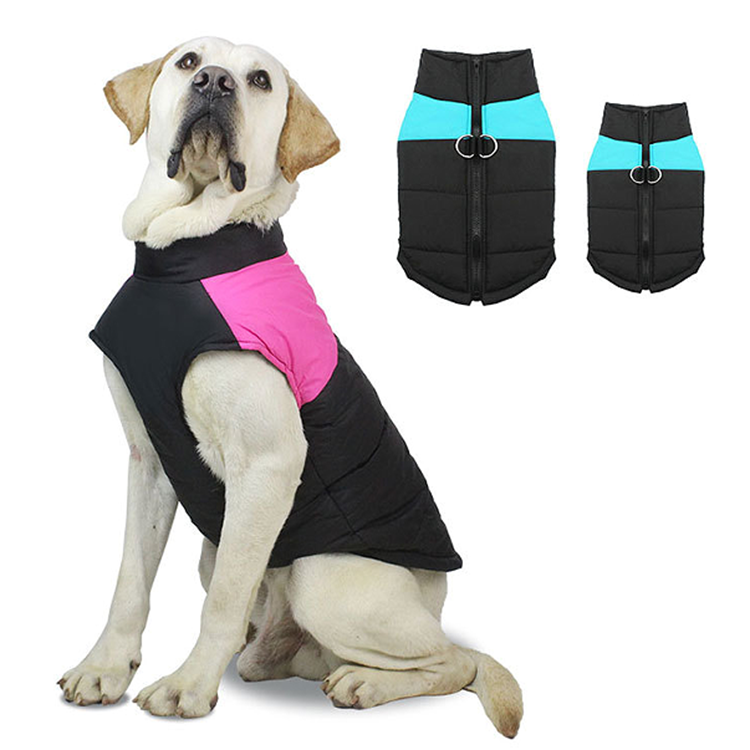 Waterproof coating polyester dog vest filled with high-quality PP cotton