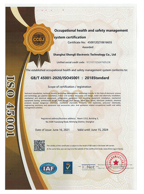 Occupational health and safety management  system certification