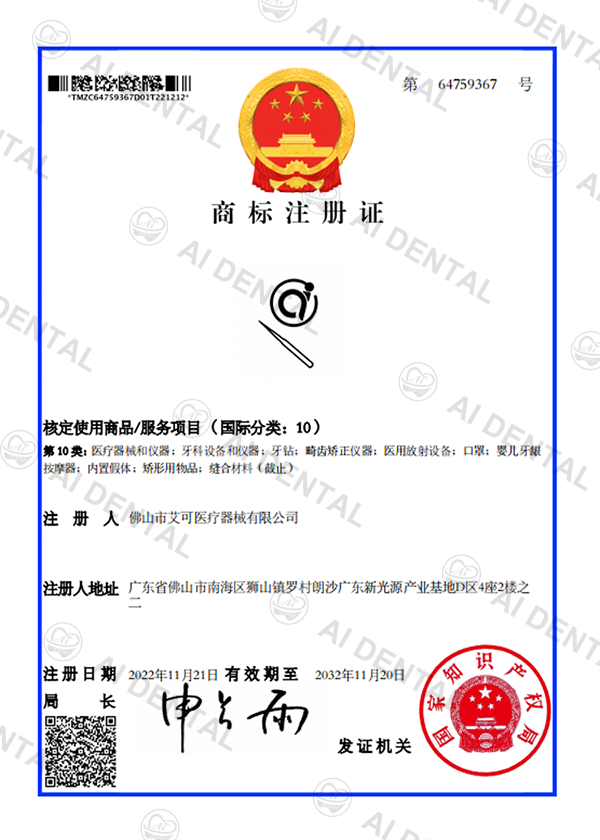 trademark registration certificate