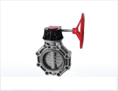 CPVC turbine butterfly valve